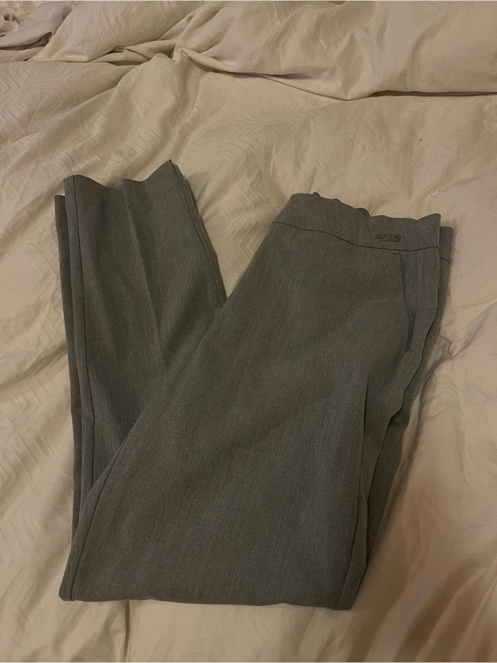 Badgley Mischka Gray Dress Pants - Tailored Straight Leg
